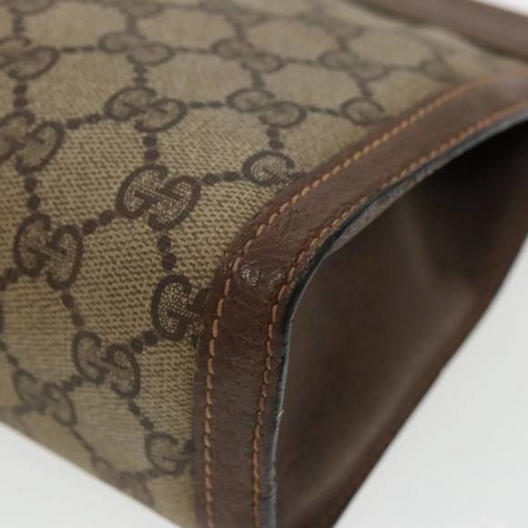 GUCCI GG Supreme Web Sherry Line Clutch Bag PVC Beige 84 014 2125 28 Auth th5404 - Picture 10 of 16